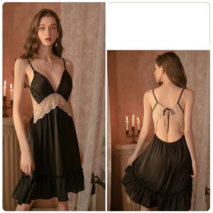 Suspender with Pure Lust Belt Chest Pad Nightgown