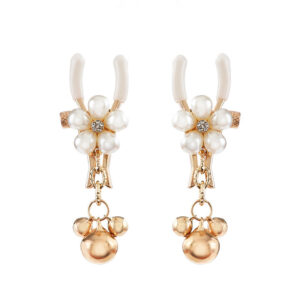 White Pearl Tassel Bell Nipple Clamps