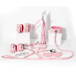 7 Piece Bondage Set - Pink