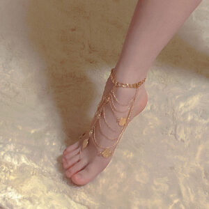 Golden Cascade Foot Chain