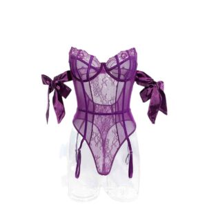 Bodysuit with Garter Stockings Lace