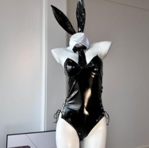 Cute Bunny Girl Leather Costume